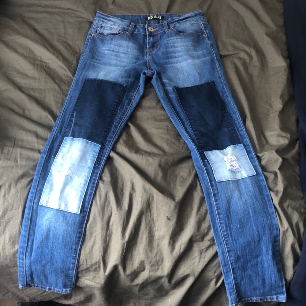 jeans with little rip in knee